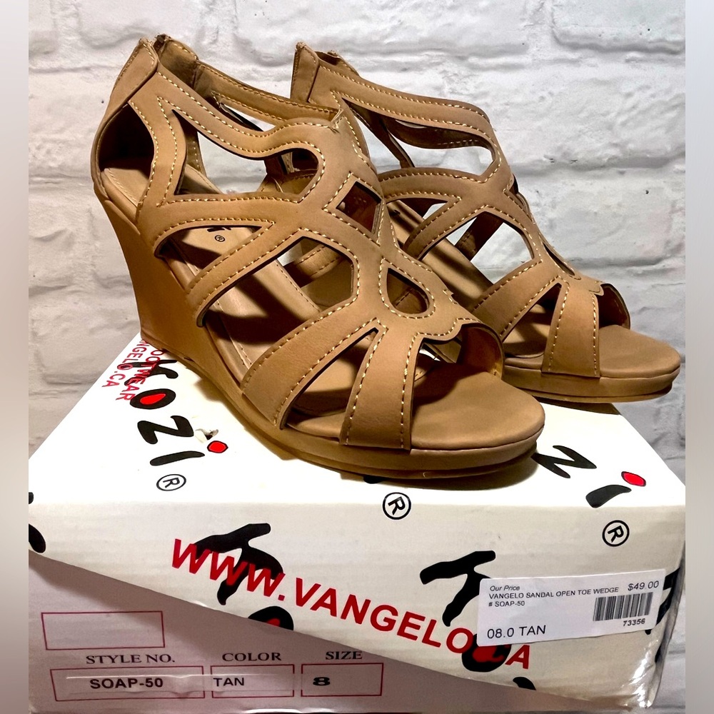 Size 8 Show, with heel. Very sleek and stylish would go with any dress.
